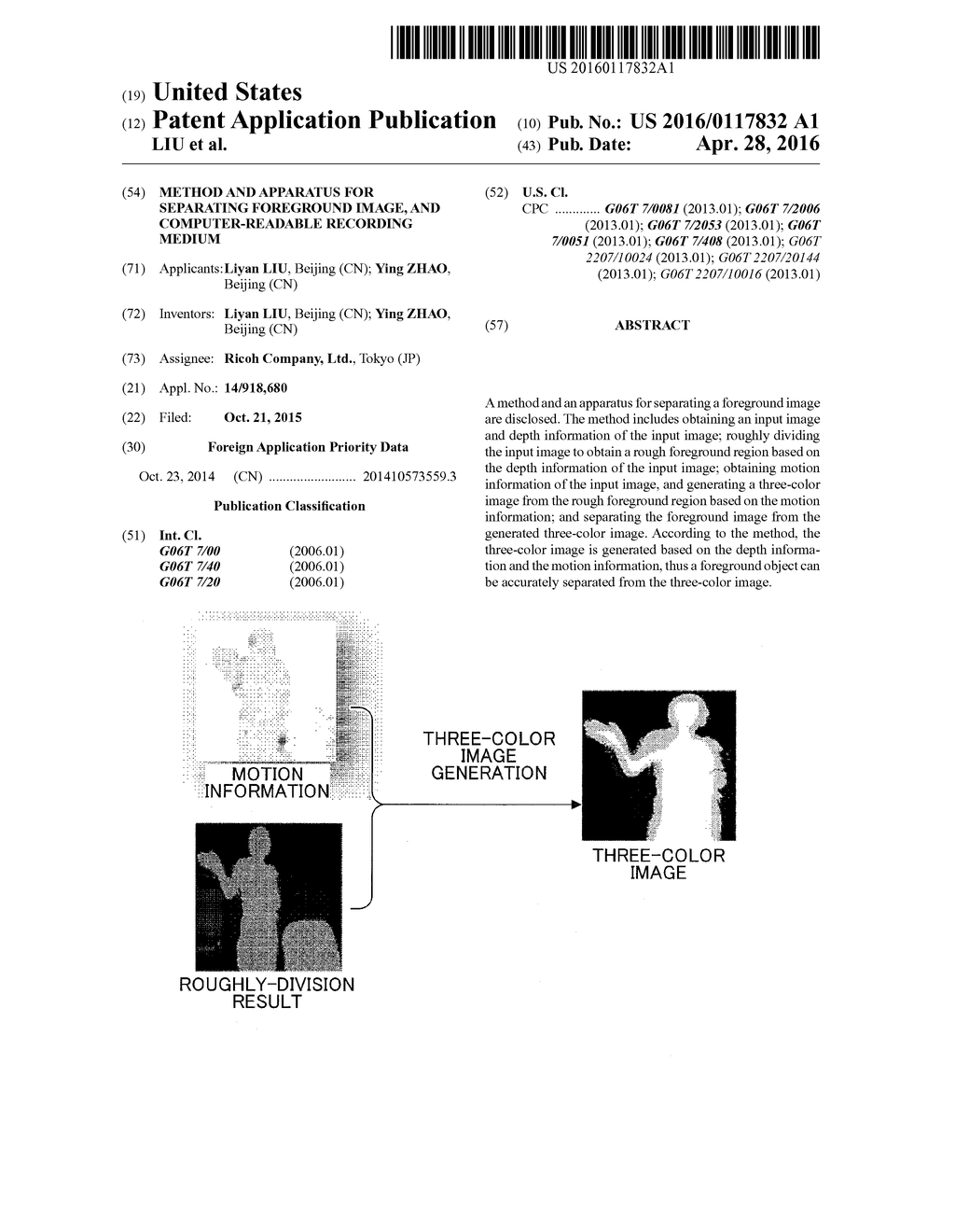 METHOD AND APPARATUS FOR SEPARATING FOREGROUND IMAGE, AND     COMPUTER-READABLE RECORDING MEDIUM - diagram, schematic, and image 01