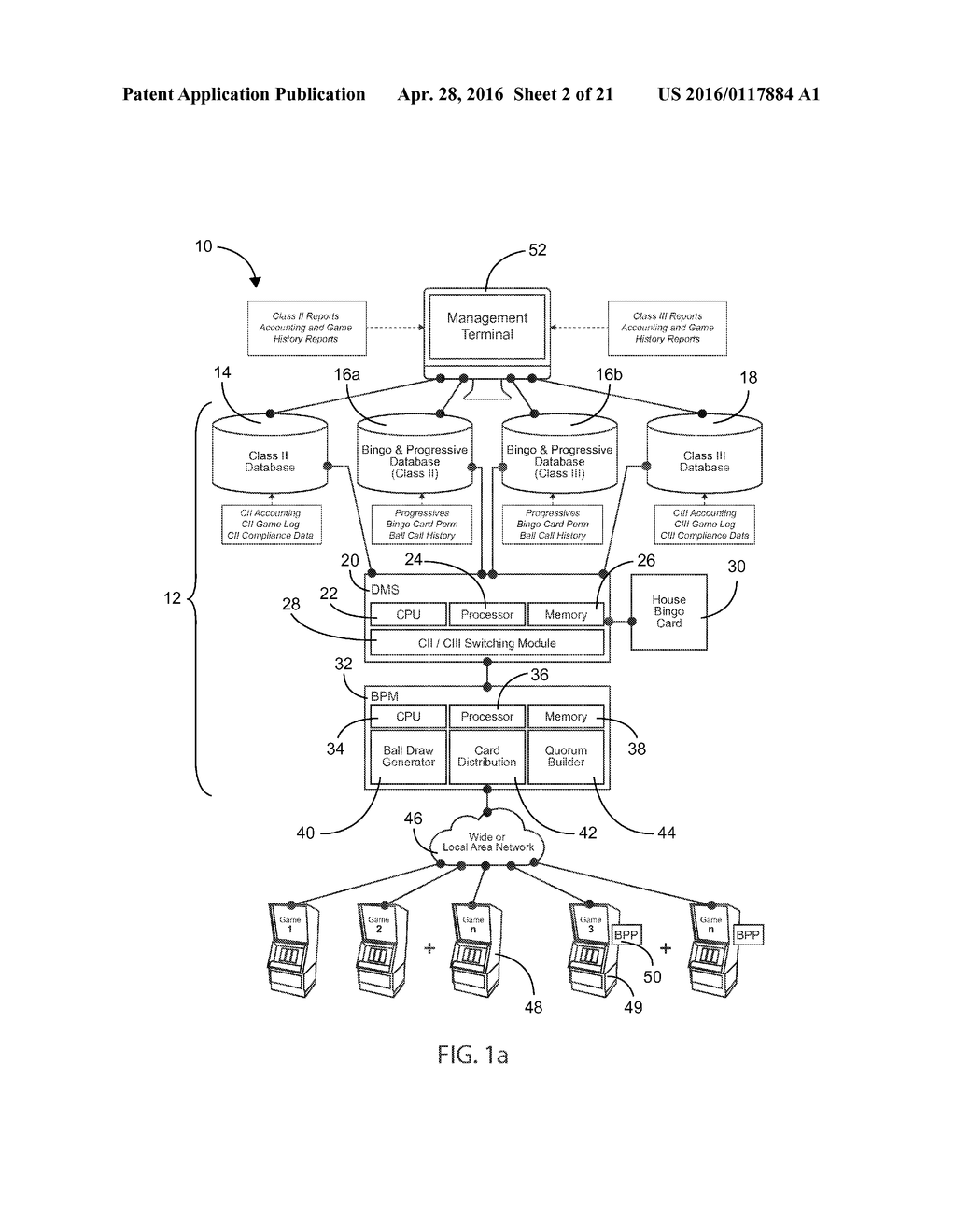 DUAL MODE GAMING SYSTEM WITH BINGO PROGRESSIVE PLUG-IN - diagram, schematic, and image 03