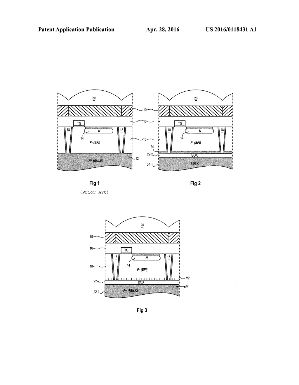 FRONT-SIDE IMAGER HAVING A REDUCED DARK CURRENT ON SOI SUBSTRATE - diagram, schematic, and image 02