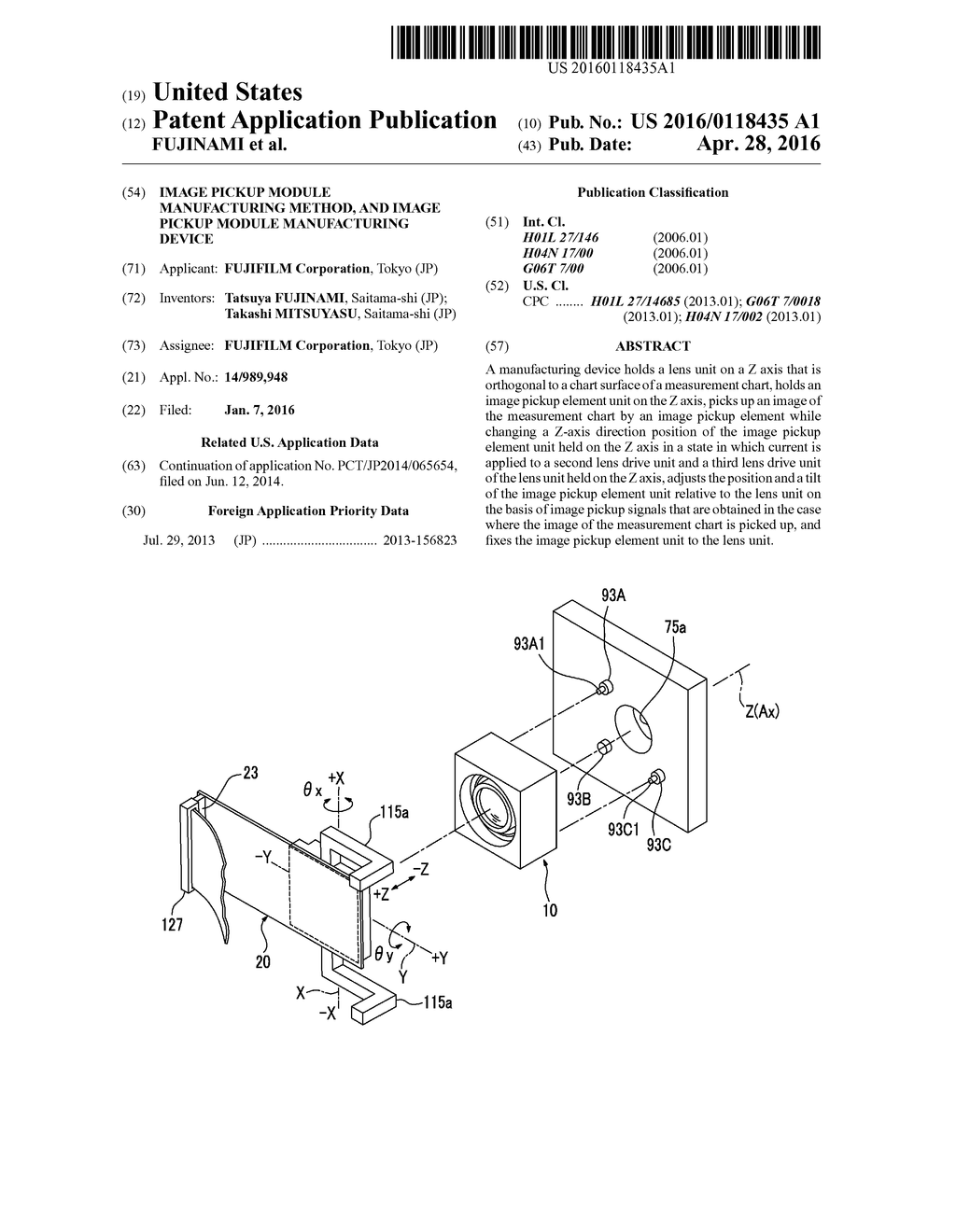 IMAGE PICKUP MODULE MANUFACTURING METHOD, AND IMAGE PICKUP MODULE     MANUFACTURING DEVICE - diagram, schematic, and image 01