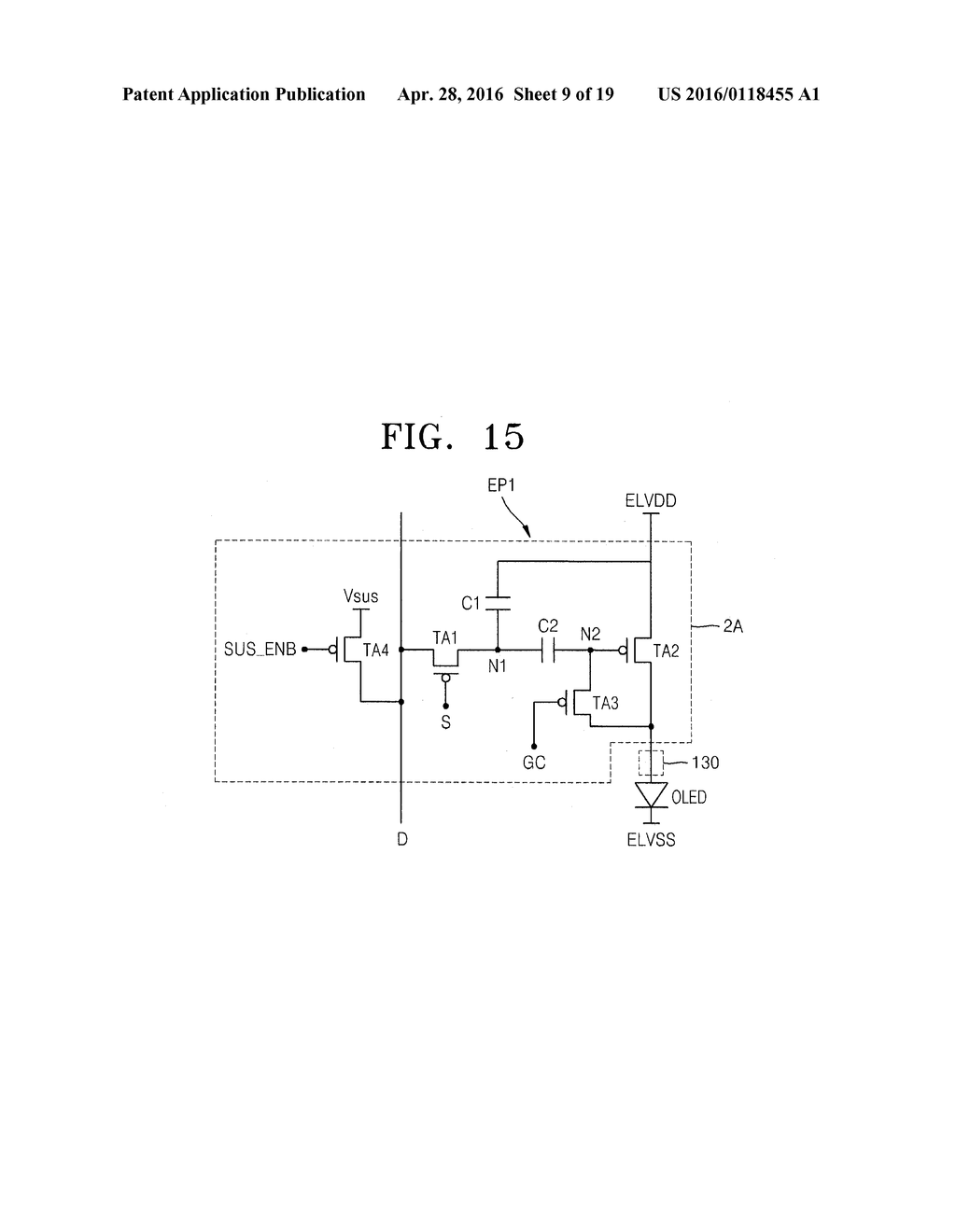 ORGANIC LIGHT-EMITTING DISPLAY DEVICE, METHOD OF REPAIRING THE SAME, AND     METHOD OF DRIVING THE SAME - diagram, schematic, and image 10