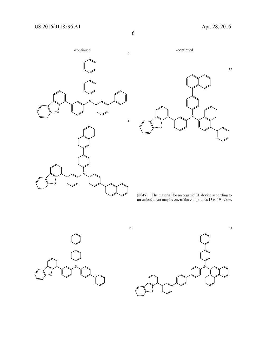 MATERIAL FOR ORGANIC ELECTROLUMINESCENT DEVICE AND ORGANIC     ELECTROLUMINESCENT DEVICE INCLUDING THE SAME - diagram, schematic, and image 09