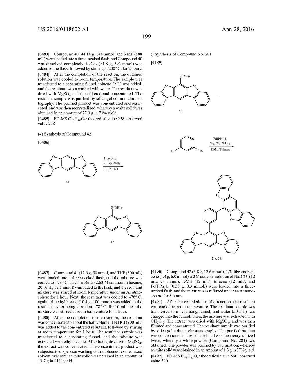 MATERIAL FOR ORGANIC ELECTROLUMINESCENCE DEVICE AND ORGANIC     ELECTROLUMINESCENCE DEVICE USING THE SAME - diagram, schematic, and image 200