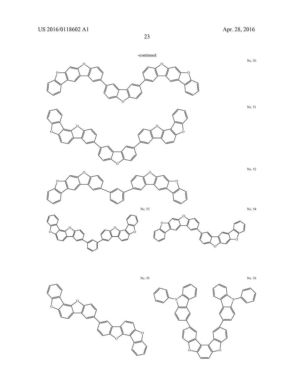 MATERIAL FOR ORGANIC ELECTROLUMINESCENCE DEVICE AND ORGANIC     ELECTROLUMINESCENCE DEVICE USING THE SAME - diagram, schematic, and image 24