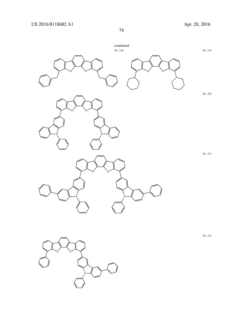 MATERIAL FOR ORGANIC ELECTROLUMINESCENCE DEVICE AND ORGANIC     ELECTROLUMINESCENCE DEVICE USING THE SAME - diagram, schematic, and image 75