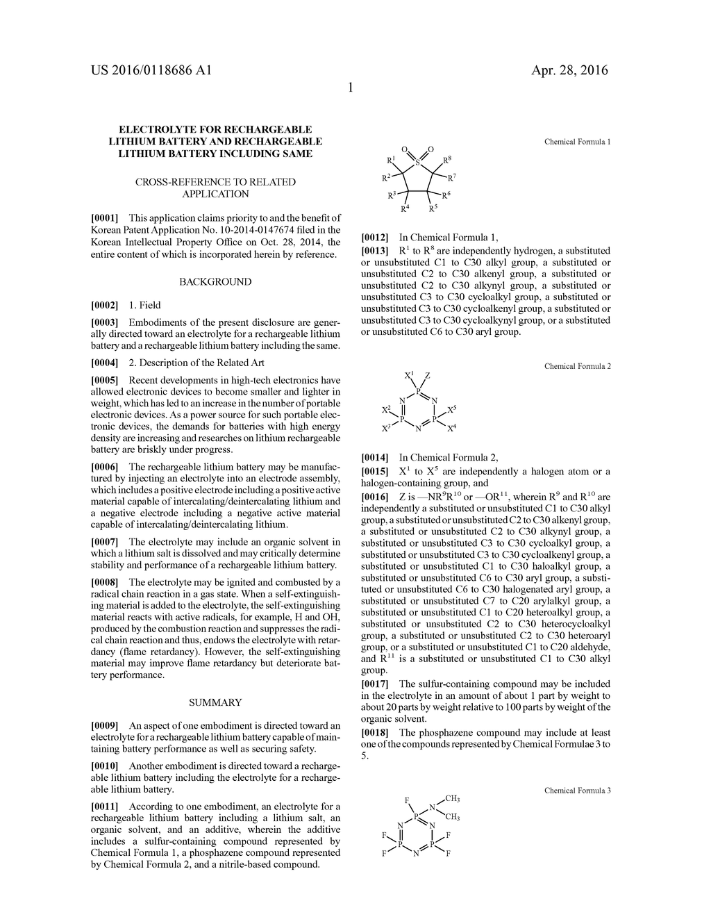 ELECTROLYTE FOR RECHARGEABLE LITHIUM BATTERY AND RECHARGEABLE LITHIUM     BATTERY INCLUDING SAME - diagram, schematic, and image 09