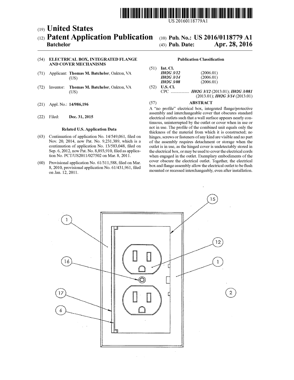 ELECTRICAL BOX, INTEGRATED FLANGE AND COVER MECHANISMS - diagram, schematic, and image 01