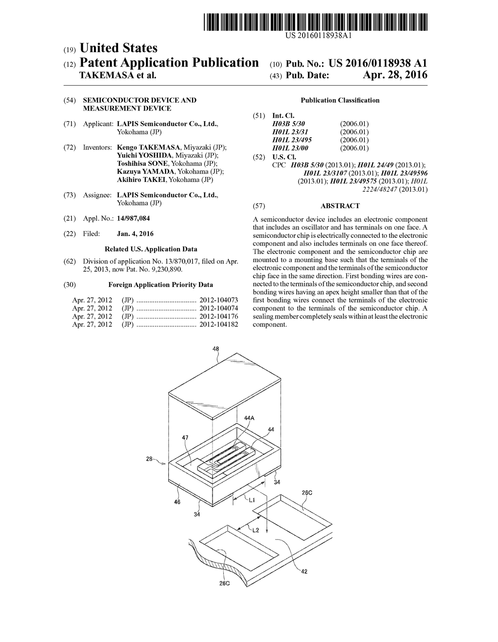 SEMICONDUCTOR DEVICE AND MEASUREMENT DEVICE - diagram, schematic, and image 01