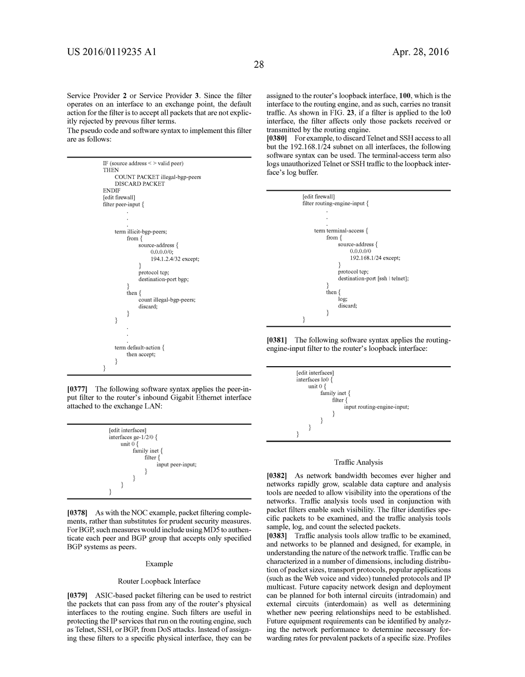 FILTERING AND ROUTE LOOKUP IN A SWITCHING DEVICE - diagram, schematic, and image 57