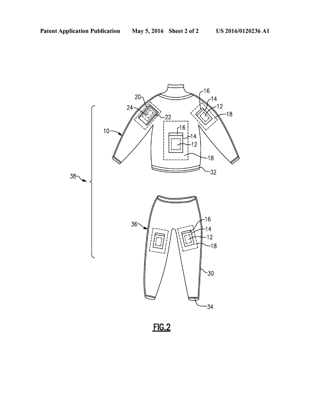 Heated garment having overheating protection - diagram, schematic, and image 03