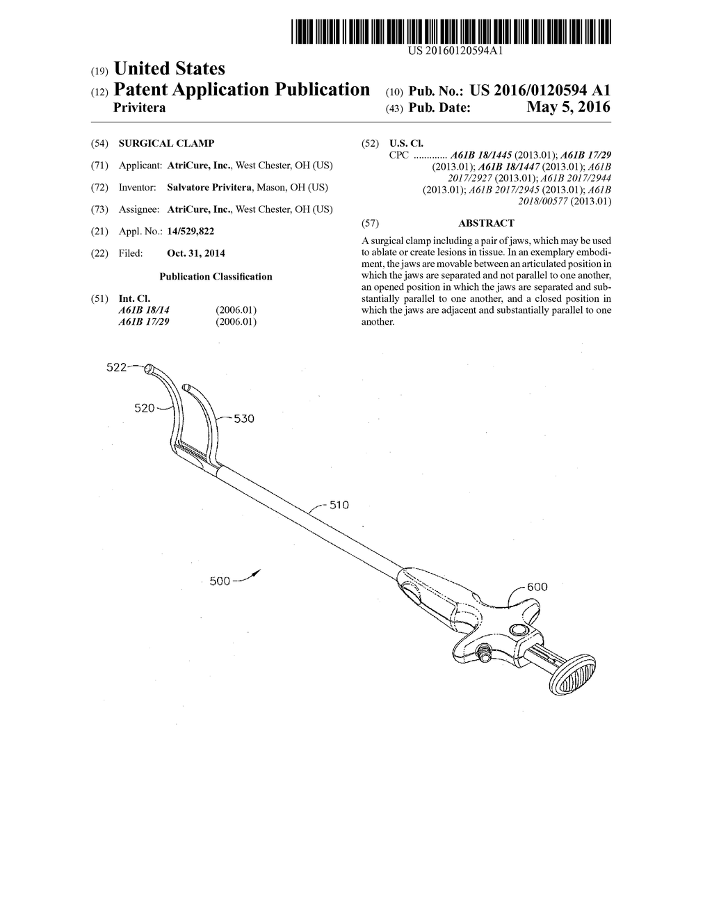 SURGICAL CLAMP - diagram, schematic, and image 01