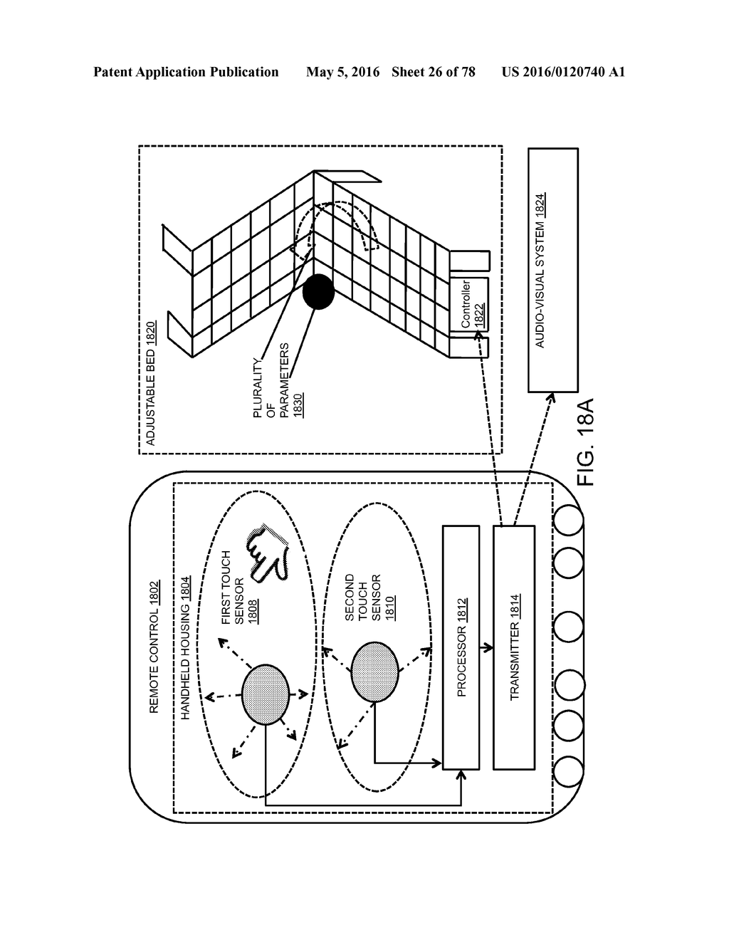 SYSTEM AND METHOD OF AN ADJUSTABLE BED WITH A VIBRATION MOTOR - diagram, schematic, and image 27