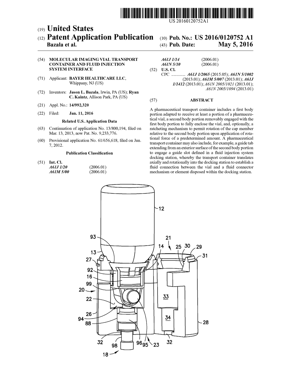 MOLECULAR IMAGING VIAL TRANSPORT CONTAINER AND FLUID INJECTION SYSTEM     INTERFACE - diagram, schematic, and image 01