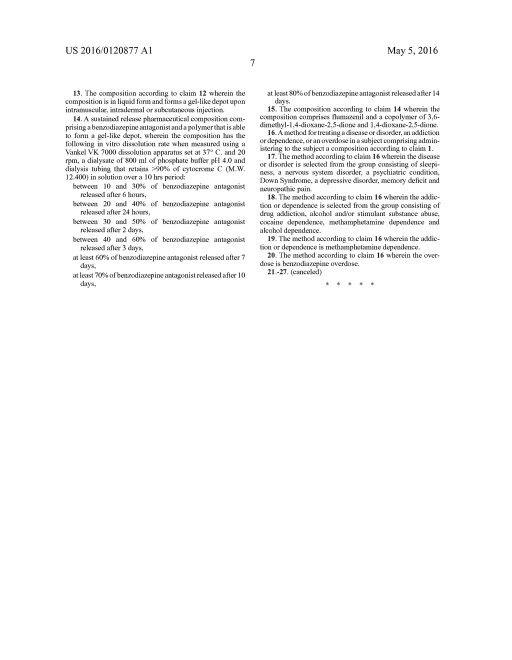 PHARMACEUTICAL COMPOSITIONS FOR SUSTAINED DELIVERY OF BENZODIAZEPINE     ANTAGONISTS - diagram, schematic, and image 11