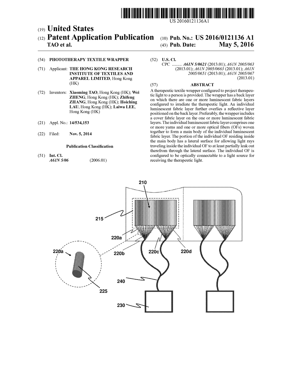 PHOTOTHERAPY TEXTILE WRAPPER - diagram, schematic, and image 01