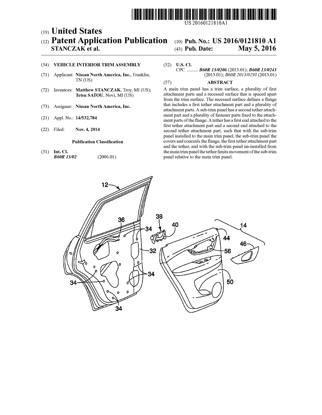 VEHICLE INTERIOR TRIM ASSEMBLY - diagram, schematic, and image 01