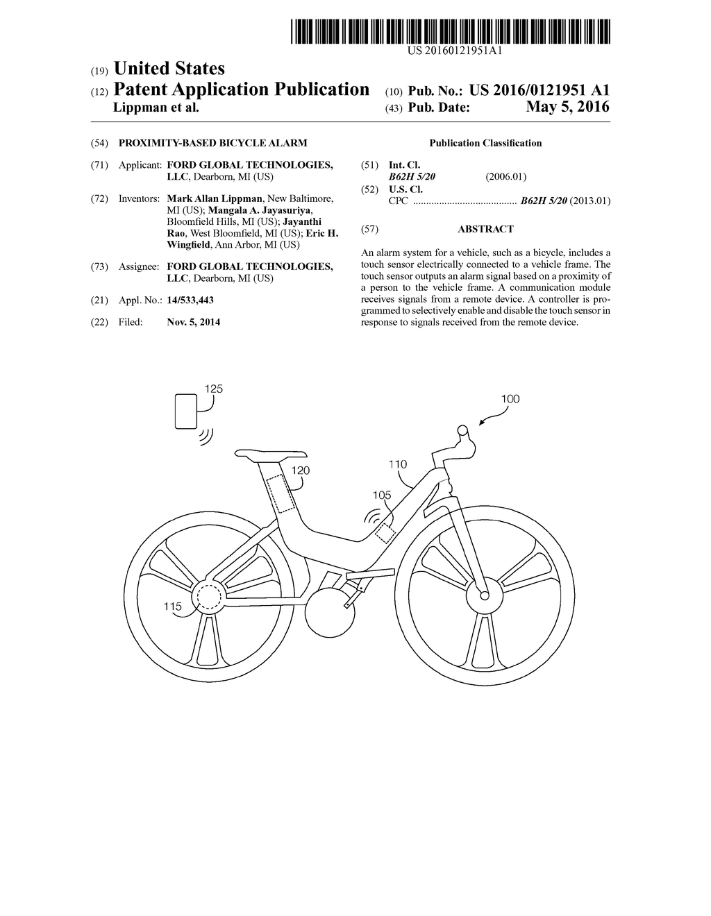 PROXIMITY-BASED BICYCLE ALARM - diagram, schematic, and image 01