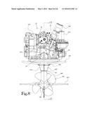 HULL MOUNTED, STEERABLE MARINE DRIVE WITH TRIM ACTUATION diagram and image