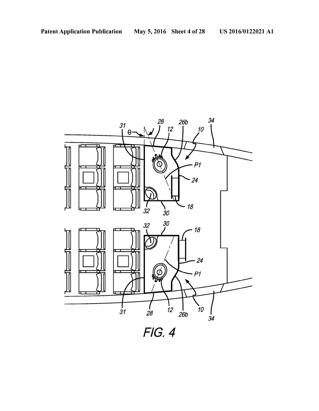 LAVATORY WITH RECESSED FLIGHT ATTENDANT SEAT - diagram, schematic, and image 05