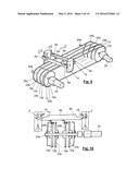 DEVICE FOR TRANSPORTING IN A PACKAGING LINE FLEXIBLE PACKAGING HELD     SUSPENDED diagram and image