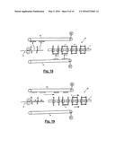 DEVICE FOR TRANSPORTING IN A PACKAGING LINE FLEXIBLE PACKAGING HELD     SUSPENDED diagram and image