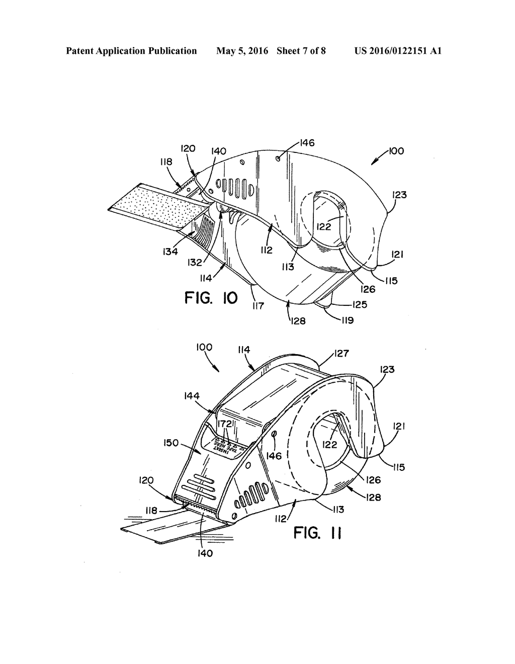 ADHESIVE TAPE DISPENSER FOR FOLDED EDGE TAPE - diagram, schematic, and image 08