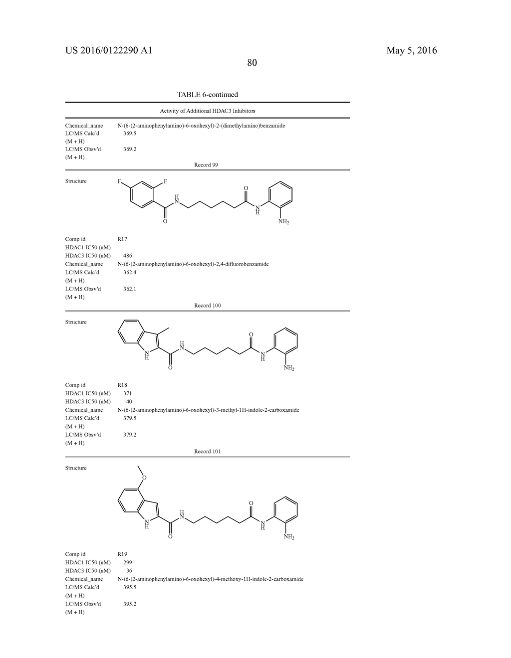 COMPOSITIONS INCLUDING 6-AMINOHEXANOIC ACID DERIVATIVES AS HDAC INHIBITORS - diagram, schematic, and image 85