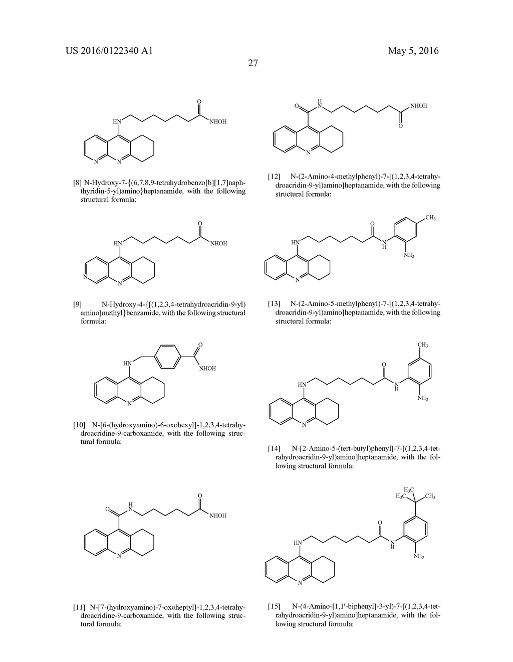 HISTONE DEACETYLASE INHIBITORS BASED ON DERIVATIVES OF TRICYCLIC     POLYHYDROACRIDINE AND ANALOGS POSSESSING FUSED SATURATED     FIVE-AND-SEVEN-MEMBERED RINGS - diagram, schematic, and image 28