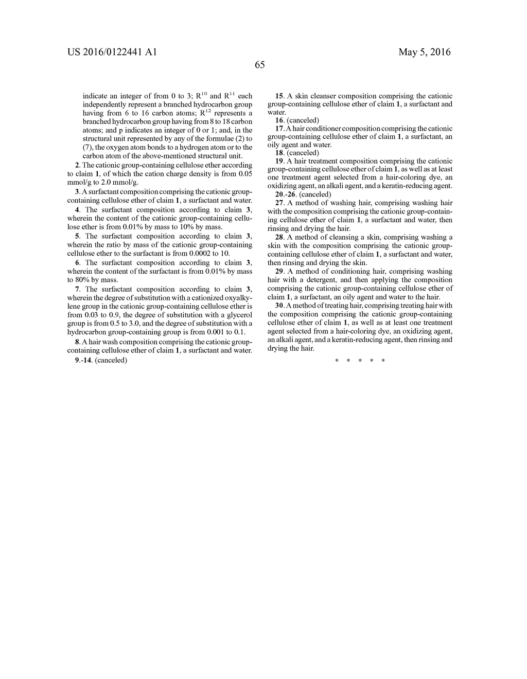 CATIONIC GROUP-CONTAINING CELLULOSE ETHER - diagram, schematic, and image 66