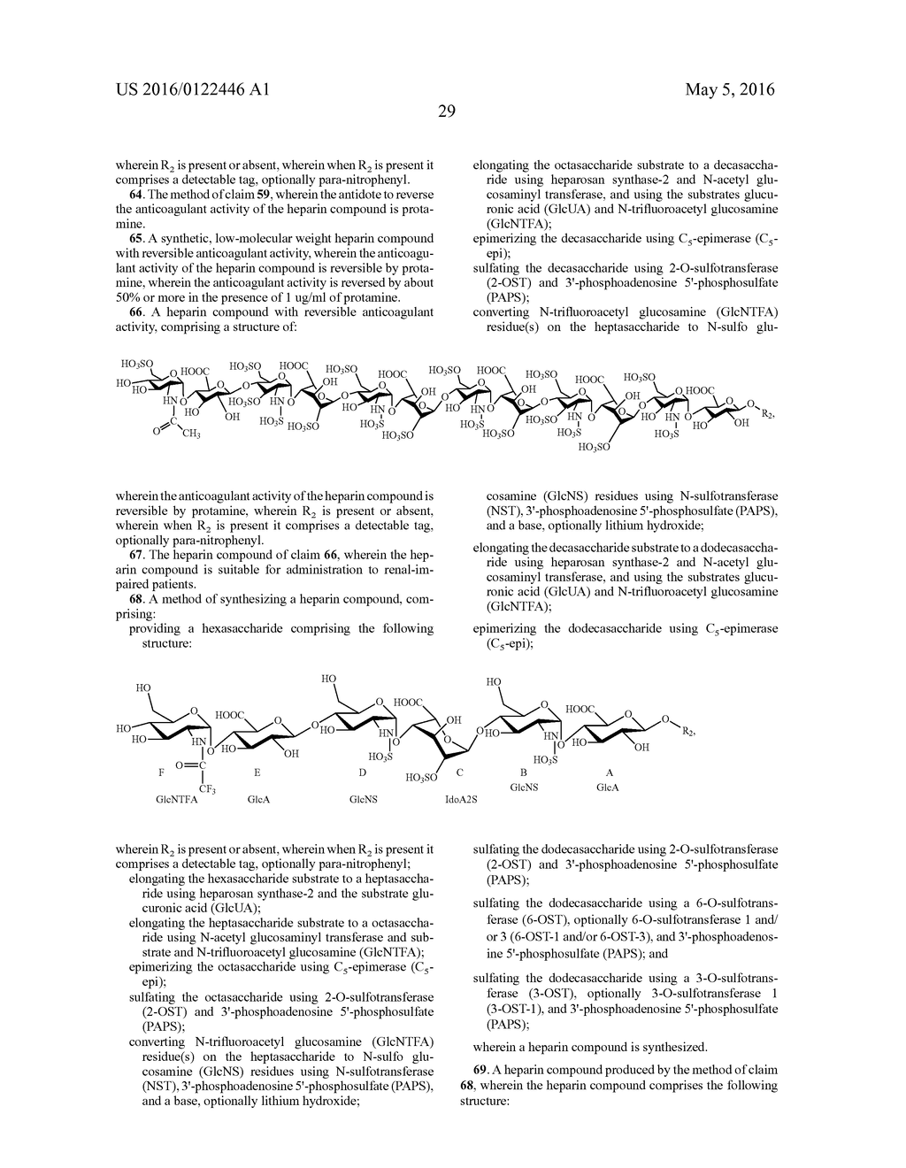 REVERSIBLE HEPARIN MOLECULES AND METHODS OF MAKING AND USING THE SAME - diagram, schematic, and image 38