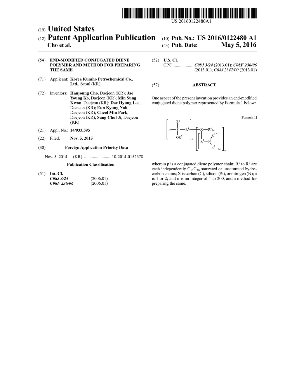 END-MODIFIED CONJUGATED DIENE POLYMER AND METHOD FOR PREPARING THE SAME - diagram, schematic, and image 01