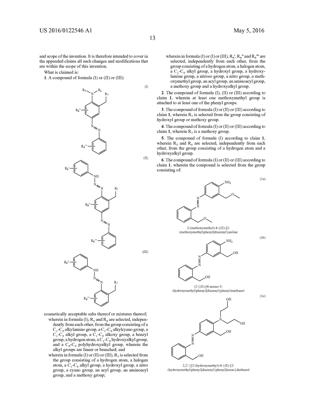 AZO DIRECT DYES AND METHOD FOR DYEING HAIR USING THESE DYES - diagram, schematic, and image 14