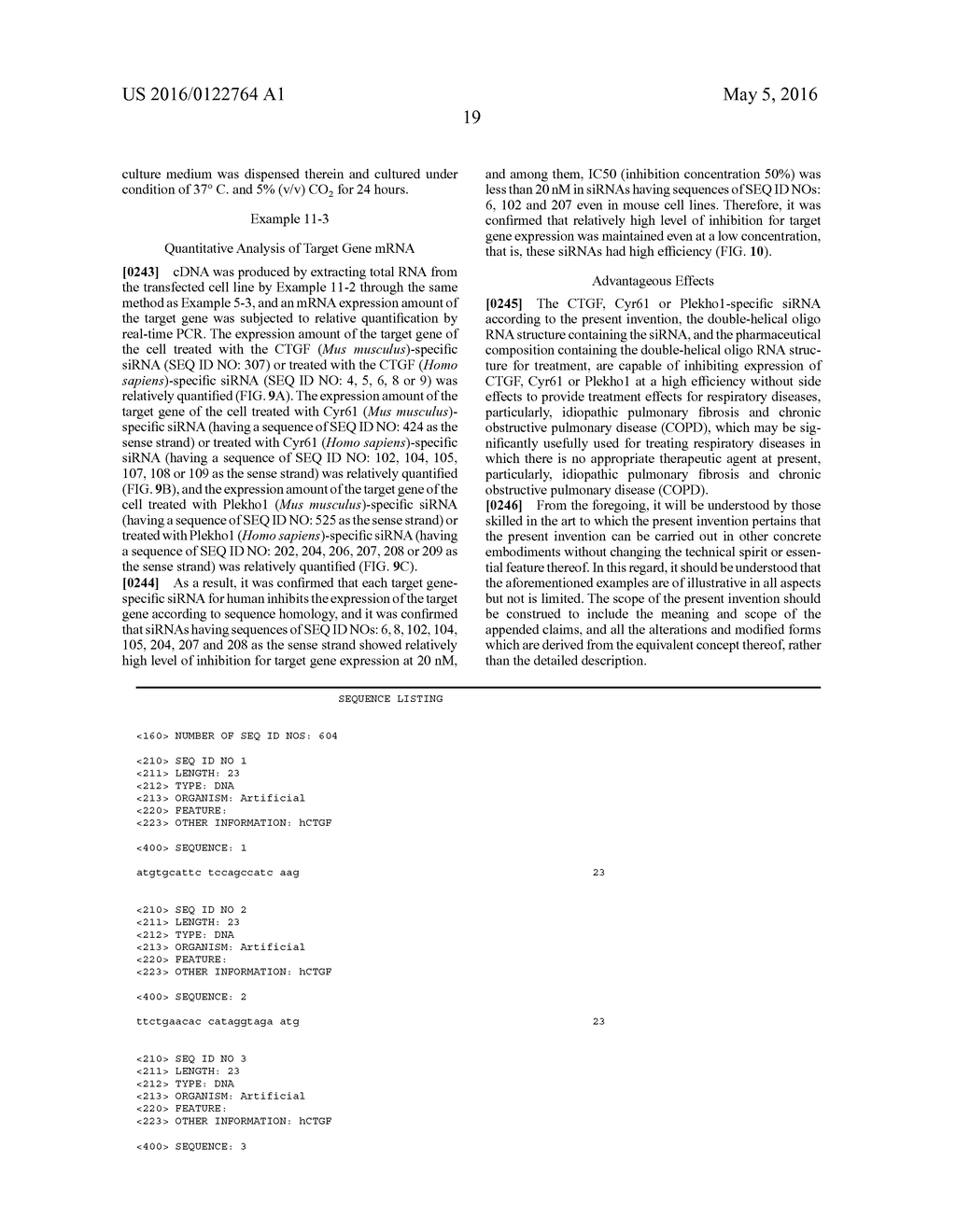 RESPIRATORY DISEASE-RELATED GENE SPECIFIC SIRNA, DOUBLE-HELICAL OLIGO RNA     STRUCTURE CONTAINING SIRNA, COMPOSITON CONTAINING SAME FOR PREVENTING OR     TREATING RESPIRATORY DISEASE - diagram, schematic, and image 30