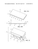 NONSKID MAGNETIZED SAFETY MAT INCORPORATING NONSKID FLEX HINGED LOCATION     FOR PROVIDING ADHERING SUPPORT WHEN PLACED UPON A METAL ROOF diagram and image