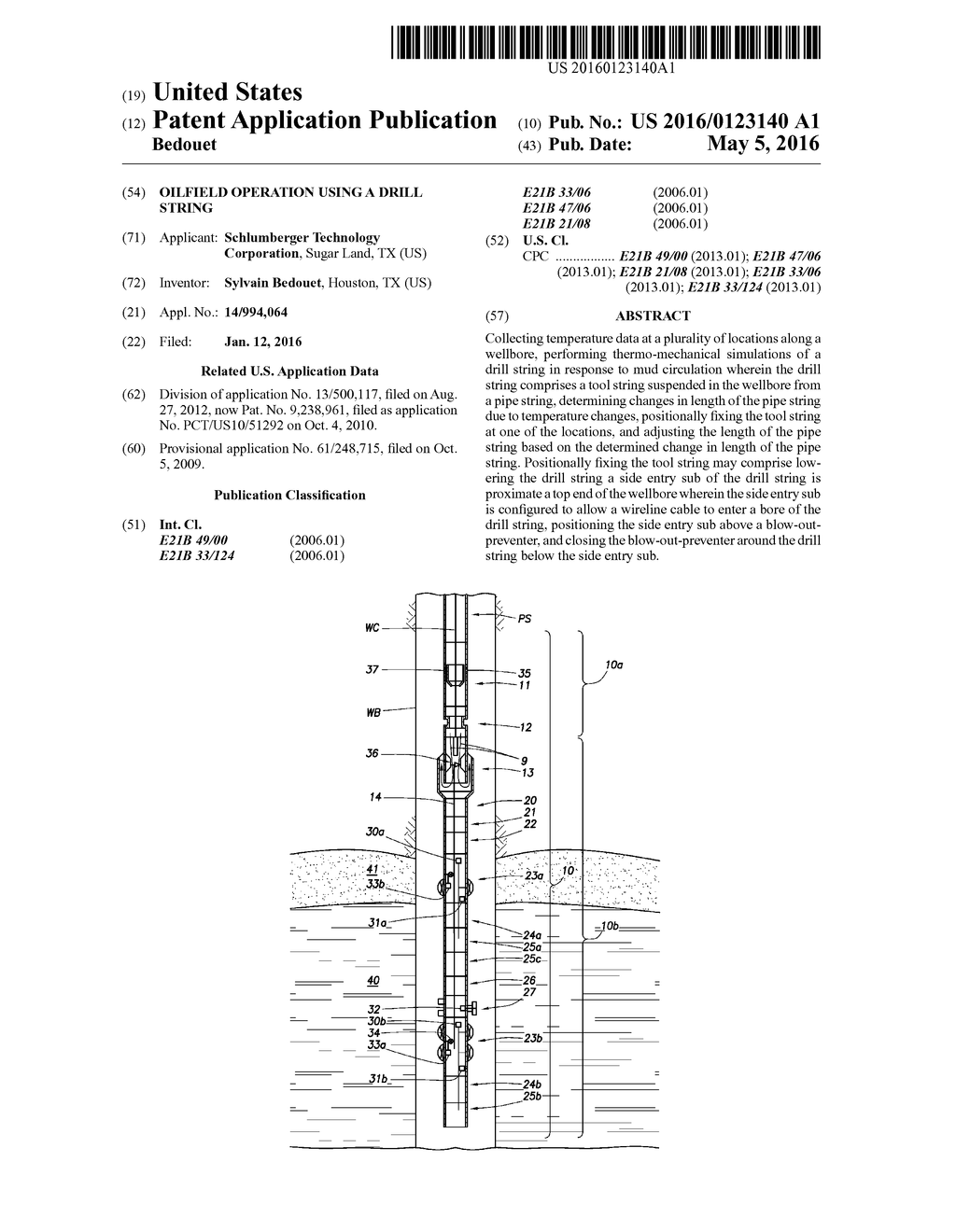 Oilfield Operation Using A Drill String - diagram, schematic, and image 01