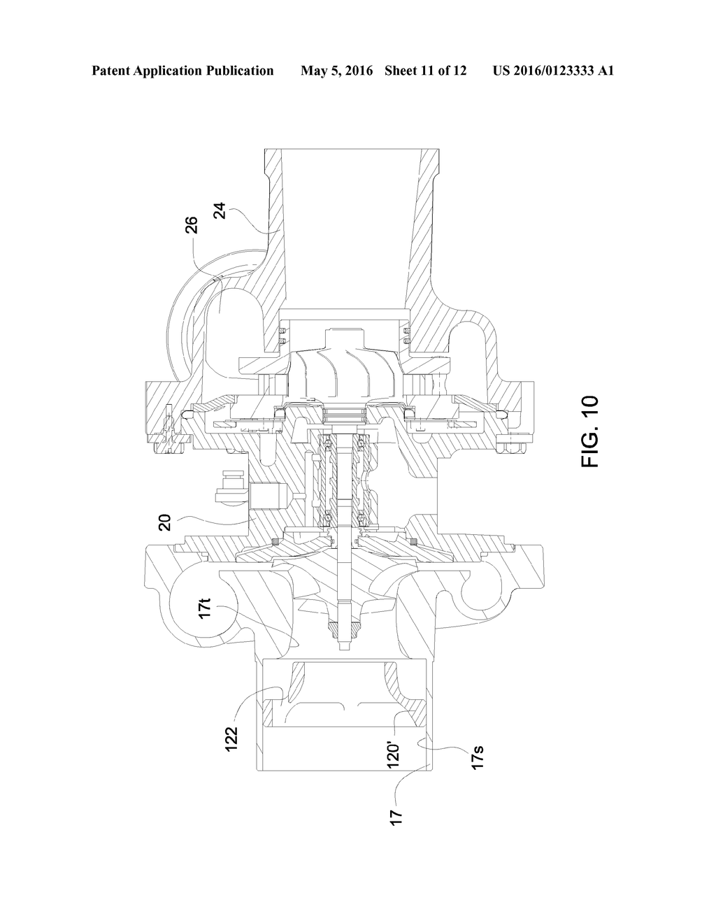 ADJUSTABLE-TRIM CENTRIFUGAL COMPRESSOR, AND TURBOCHARGER HAVING SAME - diagram, schematic, and image 12