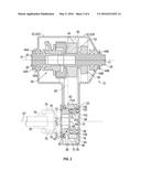 VEHICLE TRANSFER CASE ASSEMBLY WITH ONE-PIECE TORQUE-TRANSFER COMPONENT     HAVING SPROCKET PORTION AND OUTPUT FLANGE PORTION diagram and image
