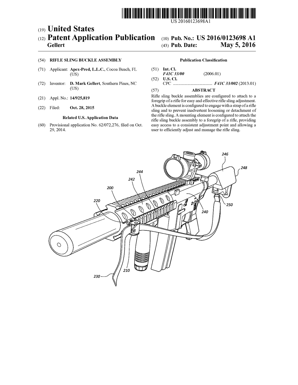 RIFLE SLING BUCKLE ASSEMBLY - diagram, schematic, and image 01