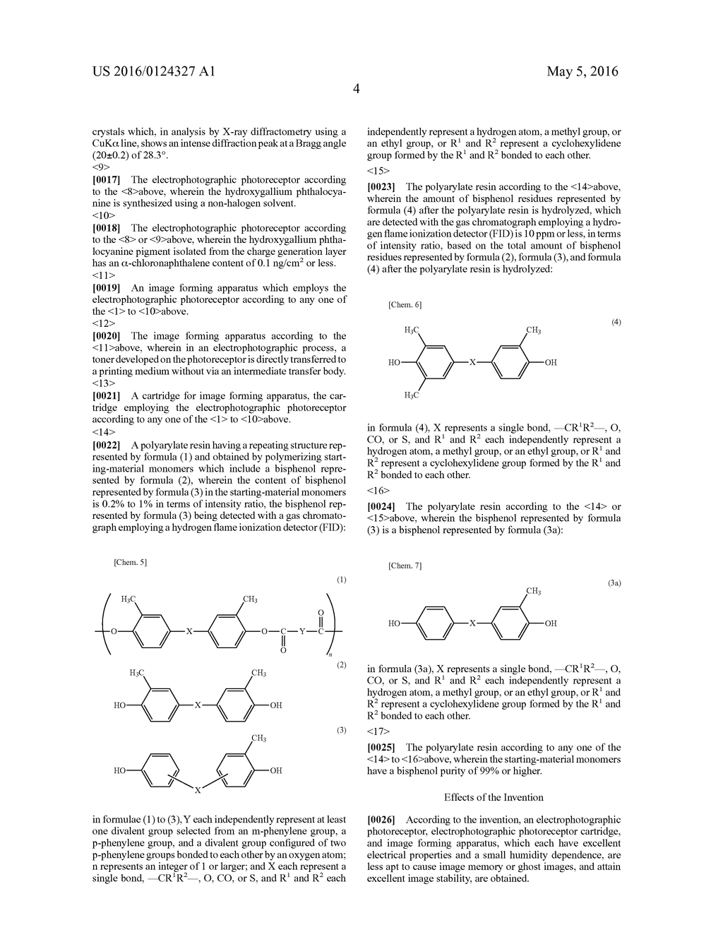 ELECTROPHOTOGRAPHIC PHOTORECEPTOR, ELECTROPHOTOGRAPHIC PHOTORECEPTOR     CARTRIDGE, IMAGE FORMING APPARATUS, AND POLYARYLATE RESIN - diagram, schematic, and image 06