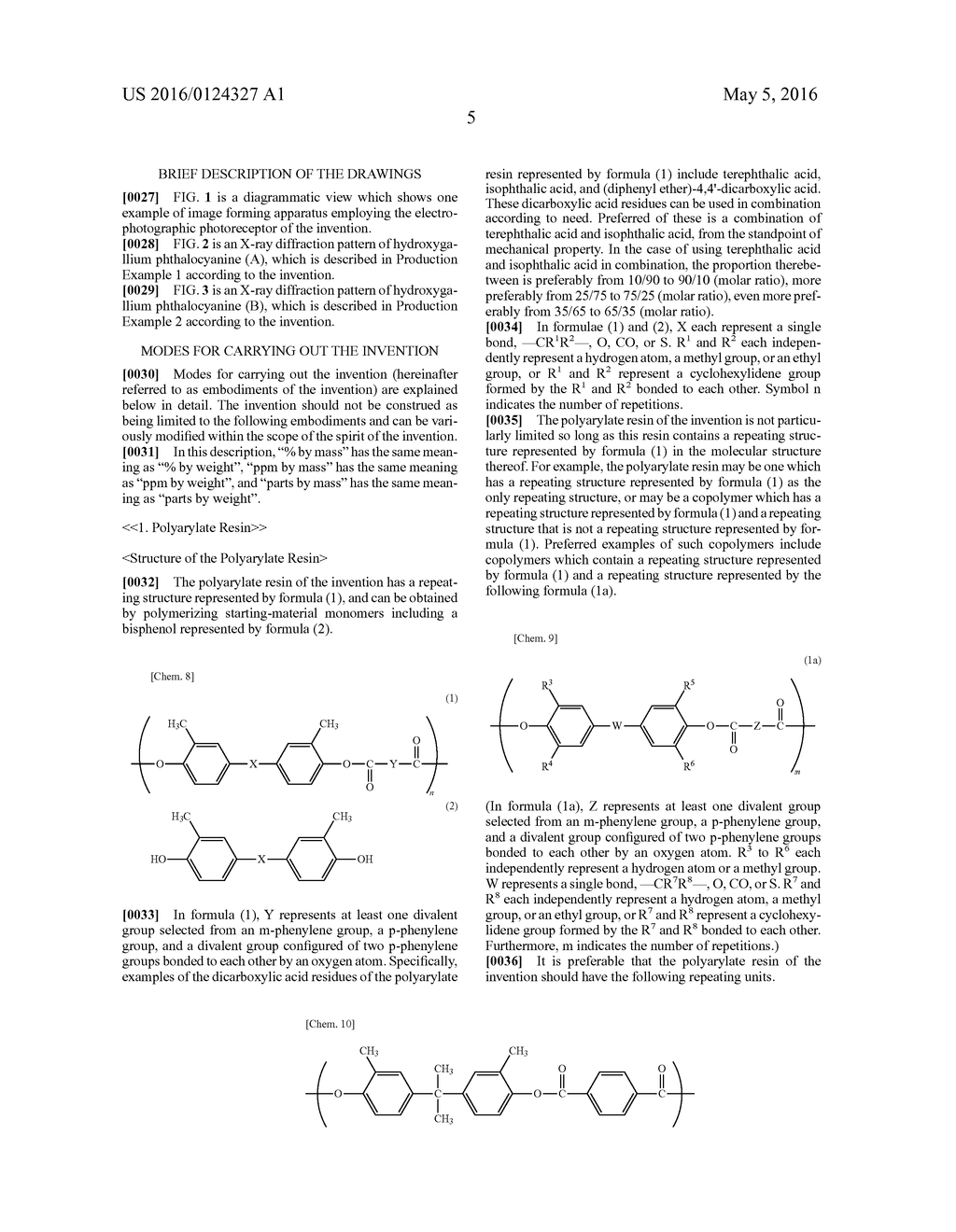 ELECTROPHOTOGRAPHIC PHOTORECEPTOR, ELECTROPHOTOGRAPHIC PHOTORECEPTOR     CARTRIDGE, IMAGE FORMING APPARATUS, AND POLYARYLATE RESIN - diagram, schematic, and image 07