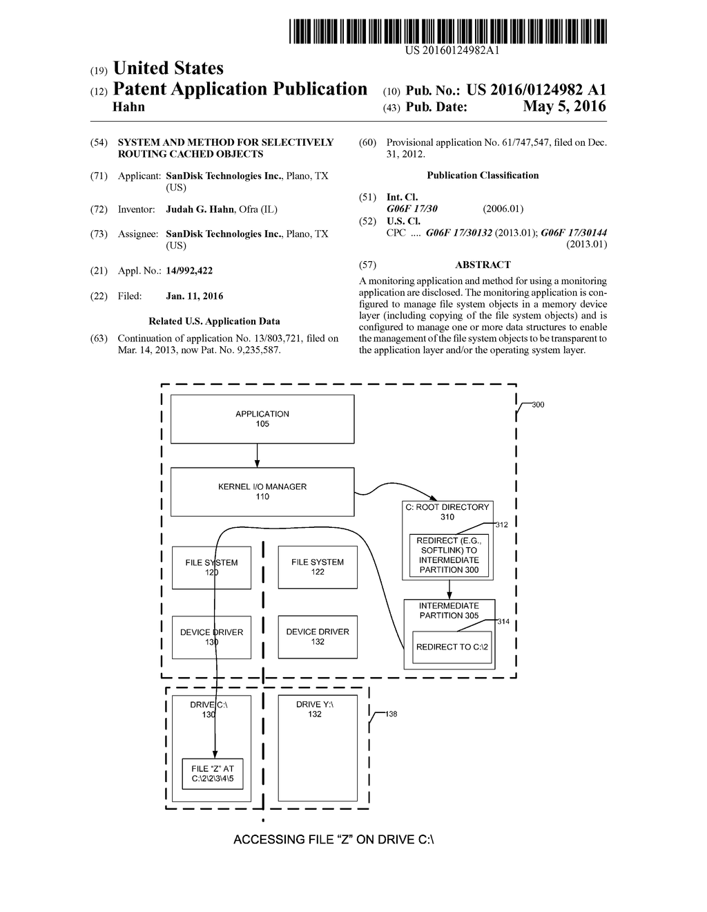 SYSTEM AND METHOD FOR SELECTIVELY ROUTING CACHED OBJECTS - diagram, schematic, and image 01