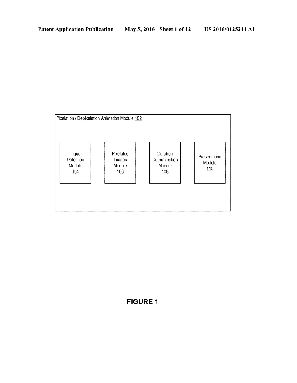 SYSTEMS AND METHODS FOR PROVIDING PIXELATION AND DEPIXELATION ANIMATIONS     FOR MEDIA CONTENT - diagram, schematic, and image 02