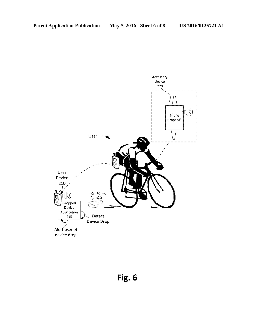 ALERTING USERS WHEN A USER DEVICE IS DROPPED - diagram, schematic, and image 07