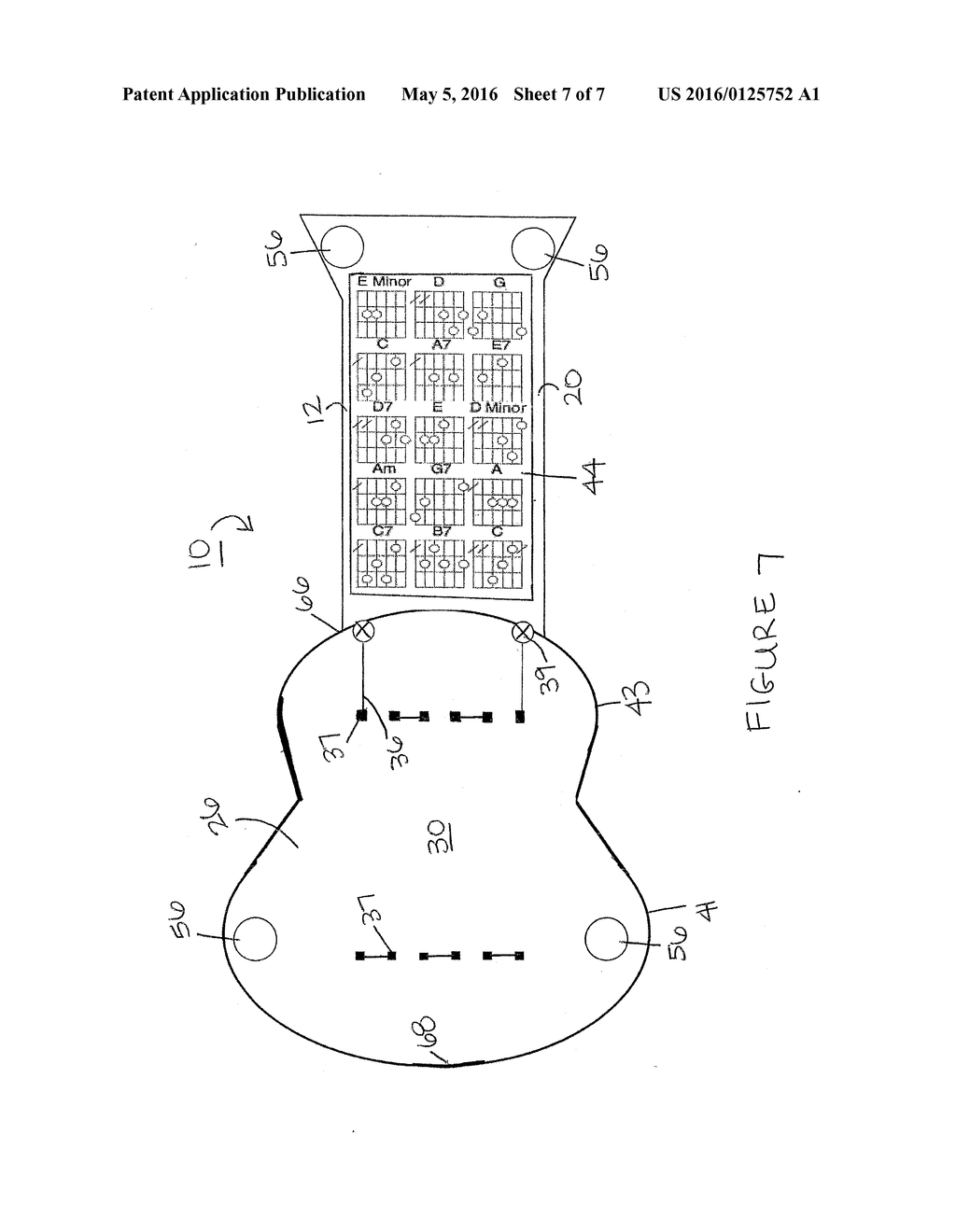 STRING INSTRUMENT CHORD TEACHING DEVICE AND METHOD - diagram, schematic, and image 08