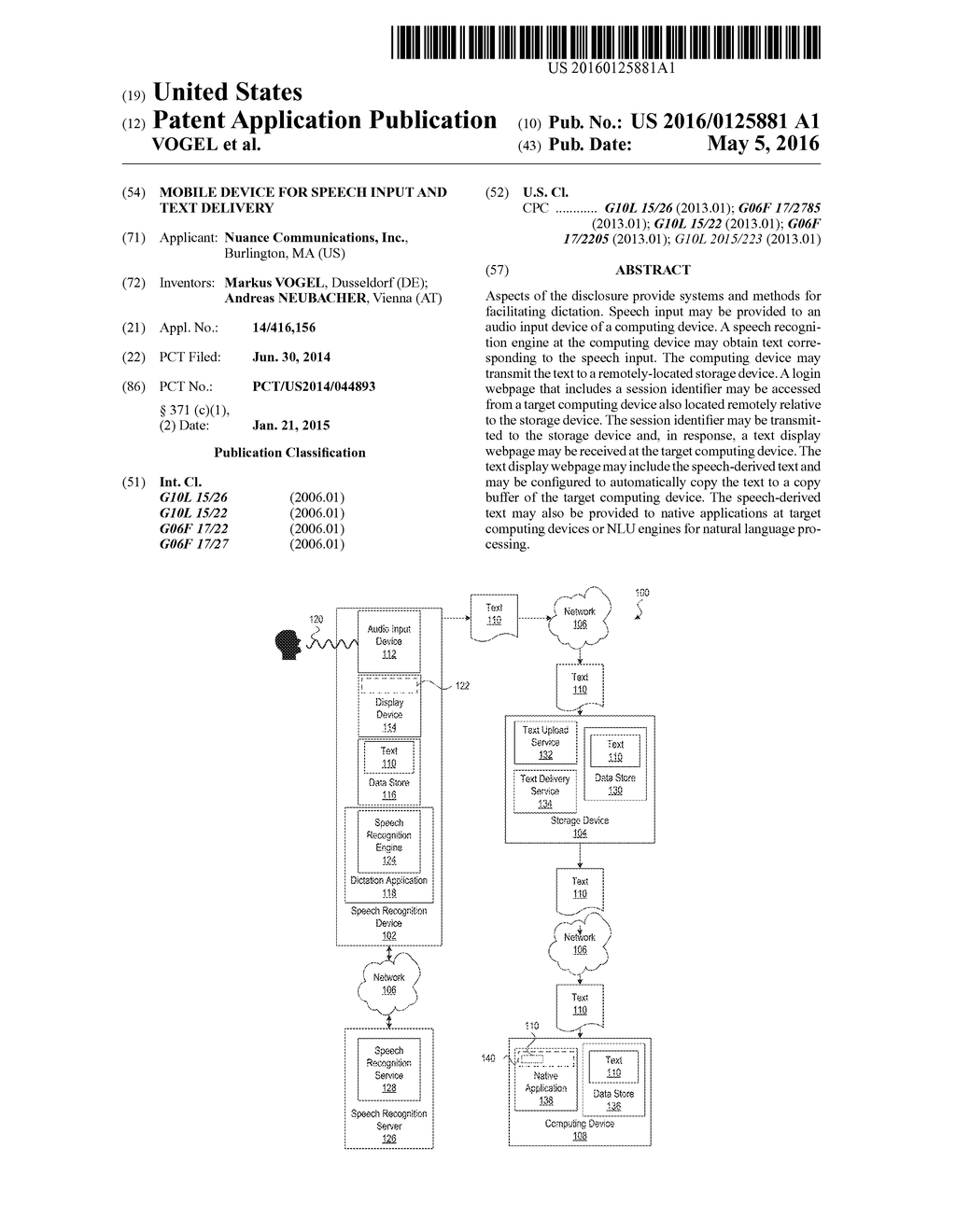 Mobile Device for Speech Input and Text Delivery - diagram, schematic, and image 01