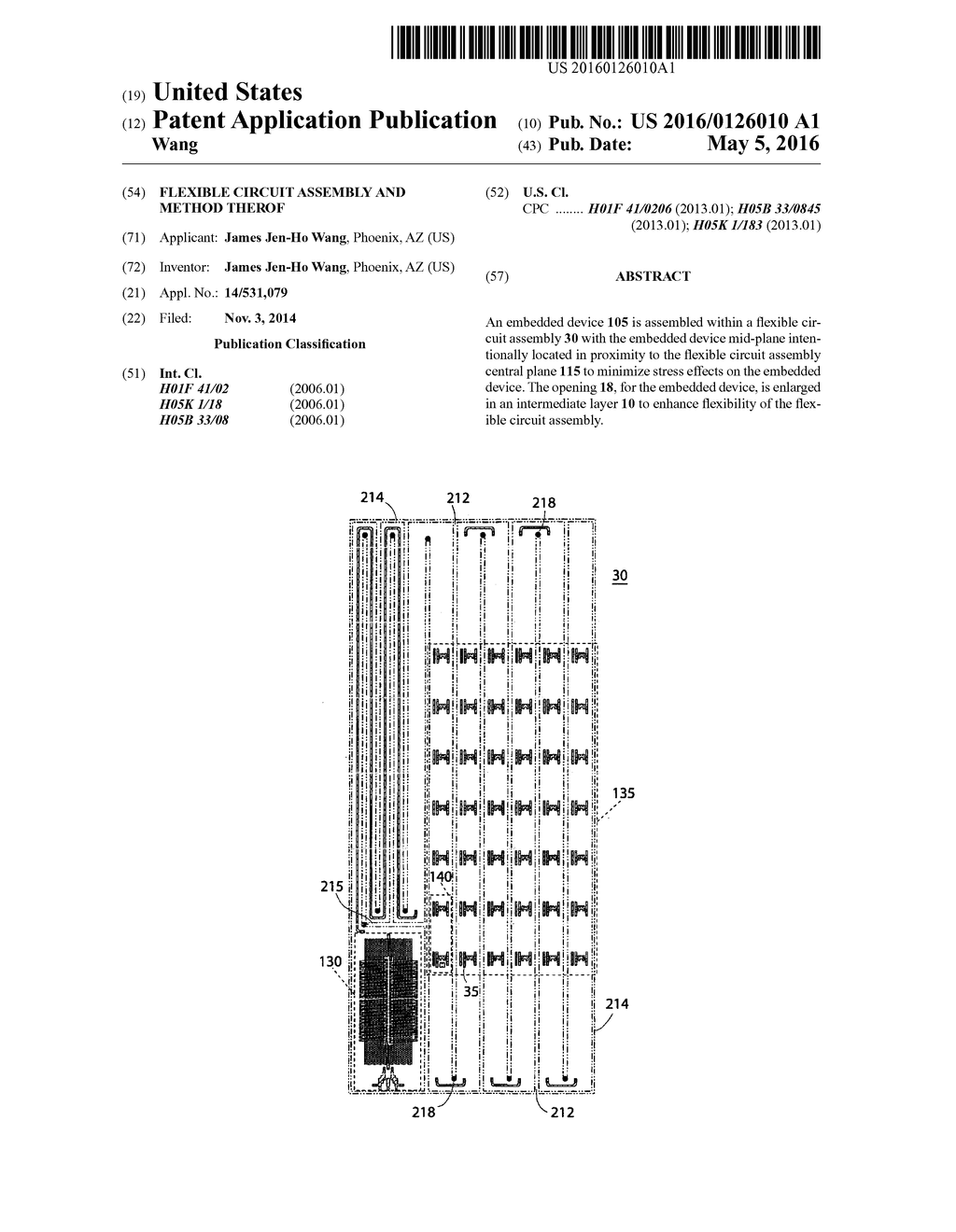 FLEXIBLE CIRCUIT ASSEMBLY AND METHOD THEROF - diagram, schematic, and image 01