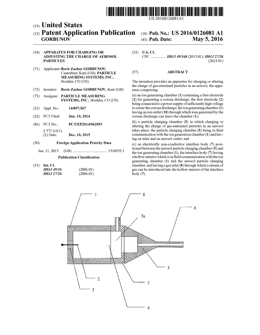 APPARATUS FOR CHARGING OR ADJUSTING THE CHARGE OF AEROSOL PARTICLES - diagram, schematic, and image 01