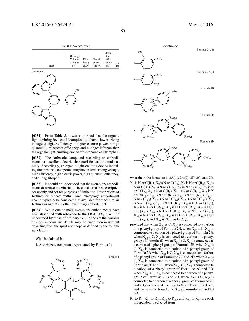 CARBAZOLE-BASED COMPOUND AND ORGANIC LIGHT-EMITTING DEVICE INCLUDING THE     SAME - diagram, schematic, and image 87