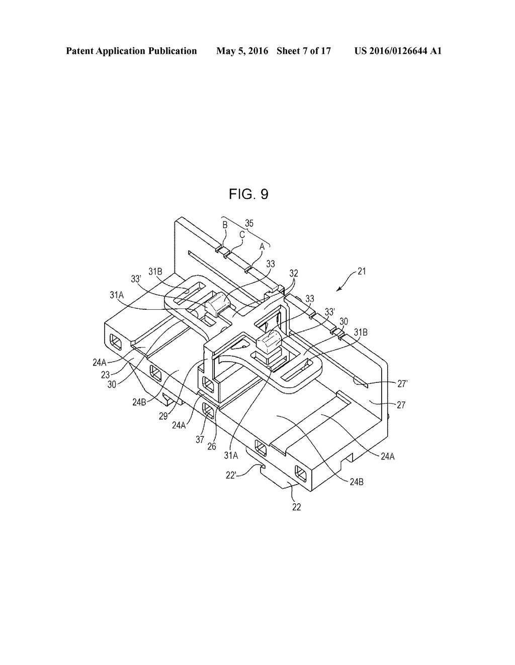 TERMINAL HOLDING MEMBER AND CLAMPING DEVICE INCLUDING TERMINAL HOLDING     MEMBER AND ELECTROCONDUCTIVE MEMBER - diagram, schematic, and image 08