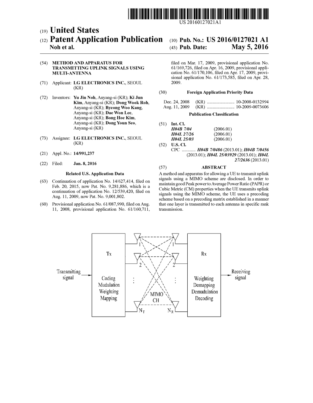 METHOD AND APPARATUS FOR TRANSMITTING UPLINK SIGNALS USING MULTI-ANTENNA - diagram, schematic, and image 01